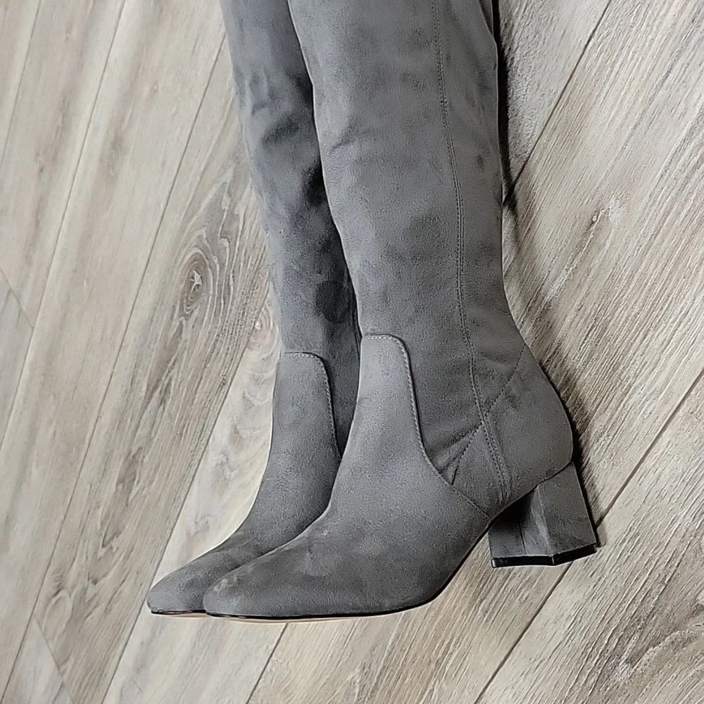 Marc Fisher LTD Size 6 Gray Charlotte Over the Knee Boots